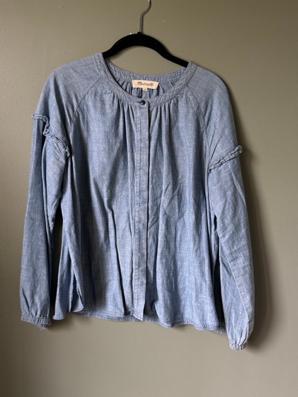 Madewell Chambray Top - Size M - 100% Cotton